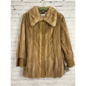 Vintage Mink Fur And Suede Coat – Furs by Baum Cleveland OH L? See Measurements